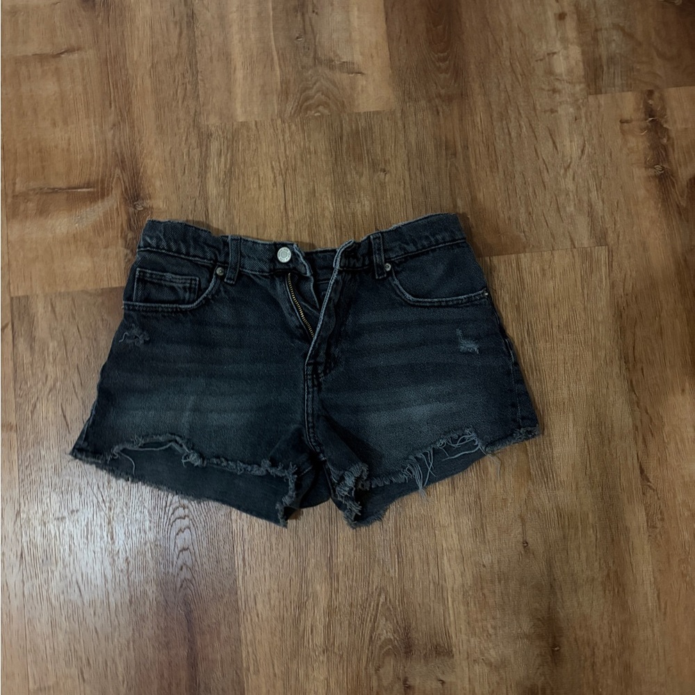 Zara Charcoal Denim Shorts